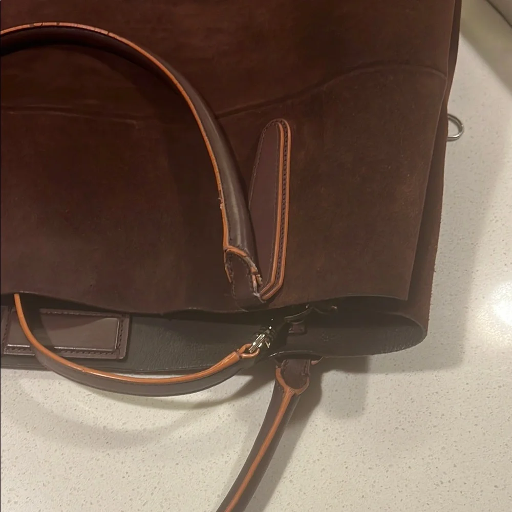 Coach Rich Burgundy Suede Tote - reasonable offers considered - Picture 7 of 9